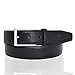 Men Dress Belt Black Leather - LUCHENGYI Classic Designer Belts Present for Father, Boyfriend, Husband, Feature Feather Edge with Gift Box 36