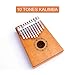 10 Key Kalimba Thumb Piano | Beautiful Mahogany Thumb Harp | An African Thumb Piano For Kids Is A Perfect Introduction To Music | The Traditional Kalimba Instrument Is Perfect For A Beginner