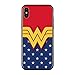 Vintage Wonder Woman Case for iPhone 8 Plus 7 Plus Protective Case Aurora Color Soft TPU Compatible iPhone 8 Plus Cover with Phone Holder Bracket