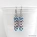 Transgender pride earrings, handmade chainmail LGBTQIA jewelry; pink, white, blue