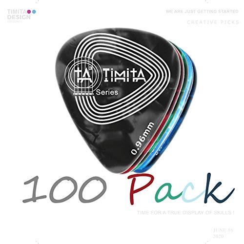 Guitar Picks 100 Pack Assorted Thickness, Thin Heavy Medium Guitar Pick