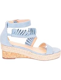 Cambridge Select - Sandalias de espadrilla para mujer, diseño de rayas
