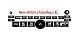 GMC Yukon Radio Button Repair Kit For Chevy Tahoe Chevy Silverado, Suburban, Sierra, Avalanche, Cadillac Escalade, Denali, Impala, Malibu Dealer Grade Matte Black Vinyl Overlay Decal