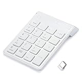 Elftear Wireless Numeric Keypad 19 Keys 2.4G Numeric Keyboard for Laptop Desktop PC Color White