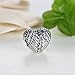 Bamoer 925 Sterling Silver Feathers Angel Wing Heart Shape Charm Bead Fit Bracelet Necklace