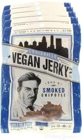 Louisville Vegan Jerky - Smoked Chipotle, Vegetarian & Vegan Friendly Jerky, 21 Grams of Non-GMO Soy Protein, Gluten-Free Ingredients (3 Ounce, Pack of 5)