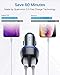 Andobil Car Charger, QC 3.0 Dual USB Car Charger Boost Fast Adapter Compatible iPhone Xs/Xs Max/X/8/8 Plus/7/7 Plus, Sumsung Galaxy S10/S10 Plus/S10e/S9+/S9/S8/S8+/Note 9, Google, LG, OnePlus and More