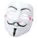 AStorePlus Funny V for Vendetta White Mask, Cosplay Guy Fawkes Mardi Gras Party Mask Halloween Costume Accessory
