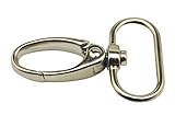 Chuzhao Wu Metal 1 Inches Silvery Curved Lobster Clasps Swivel Trigger Clips Snap(Pack Of 15)