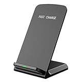 Wireless Charger, Seneo Qi Wireless Charger Charging Pad Stand with Anti-Slip Rubber Base for iPhone Xs/Xs max/XR/X/8/8 Plus, Fast Charging for Galaxy Note 9/ S9, and All Other Qi-Enabled Devices