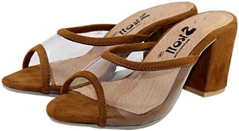 SKOLL Women Transparent Block Heels …
