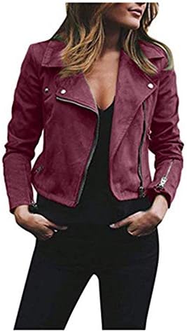 Autumn and Winter Women Lapel Diagonal Zipper Short Casual Jacket (Goods Only Contains Outerwear)
