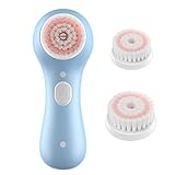 Liberex RF100 Facial Cleansing Brush - IPX7 Waterproof with 2 Brush Heads, USB Charging, Spin Face Brush for Deep Cleansing, Gentle Exfoliating and Massaging