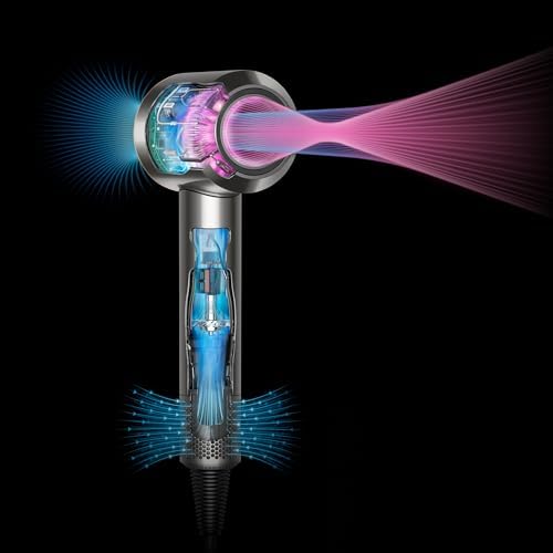 Supersonic™ asciugacapelli Straight+Wavy – asciugatura rapida senza calore estremo – controllo intelligente della temperatura – include 3 accessori