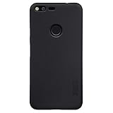 Google Pixel XL Slim Case, Nillkin Hard PC Slim Matte Back Cover Anti Slipping Anti fingerprints [Super Frosted] Case for Google Pixel XL (Pack of Super Clear Screen Film) - Black