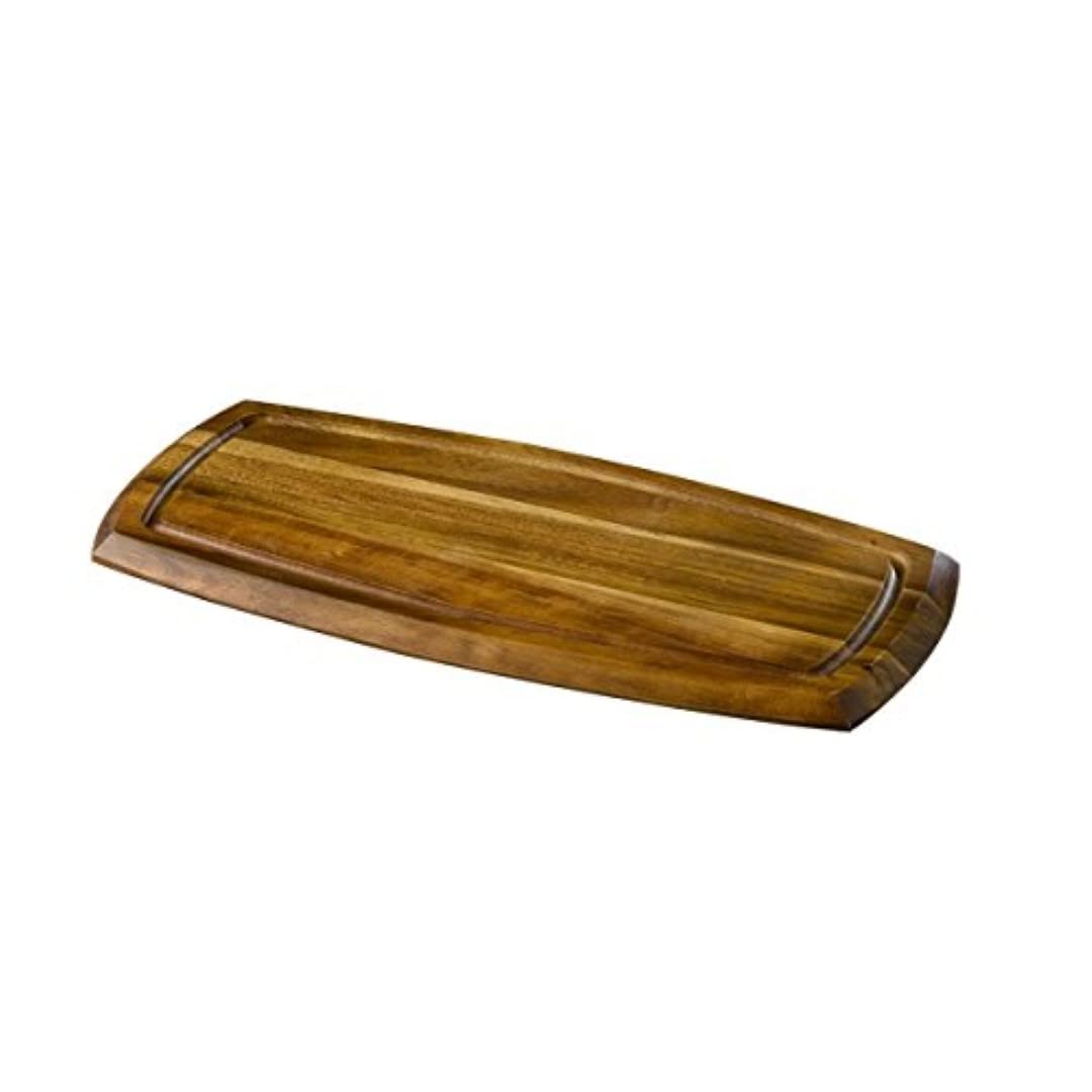Genware NEV-WSB3618 Acacia Wood Reversible Serving Board, 36 cm x 18 cm