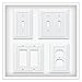 Franklin Brass Classic Beadboard (1-Pack) Decorative Light Switch Cover Wall Plates Pure White 4-Gang Wall Plate Quad Toggle Plate Guards Electrical Outlet Guard W35275-PW-C