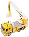 Memtes Friction Powered Hoist Bucket Construction Cherry Picker Lift Truck Toy with Lights and Sounds for Kids