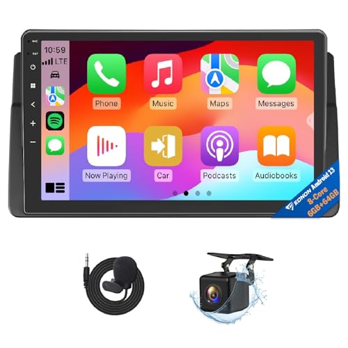 Eonon Android 13 For BMW E46 1998-2006 9 Inch Wireless Screen 6GB+64GB 4G LTE CarPlay Android Car GPS Sat Nav Rear View Camera Wi-Fi/Bluetooth/USB E46X6S2