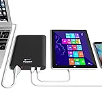 ChargeTech - Portable AC Outlet Battery Pack 27000mAh up to 85W / 110V (TSA Approved for Airline Travel) - External Power Bank Charger for MacBooks, Laptops, Cameras, Camping, CPAP Machines [BLACK]