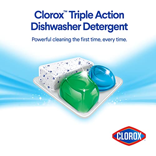 Clorox Triple Action Dishwasher Detergent Pacs, 65 Count Dishwashing