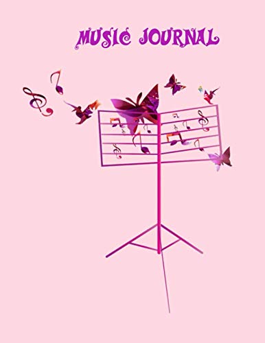 Music Journal: Beautiful Butterflies and Notes, 120 Pages 8.5 x 11 inches of Blank Sheet, Music Composition. Notebook/Journal