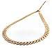 Suyi Women Girl Unique Alloy Fish Bones V Shape Sequins Choker Necklace with Long Chain Pendant B-Gold