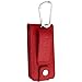iGadgitz Red Leather Case for Sony Walkman NWZ-E384 with Detachable Carabiner + Screen Protector