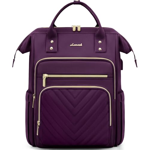 LOVEVOOK Rucksack Damen, 15,6 Zoll Laptop Schulrucksack Mädchen Wasserdicht, Elegant Reiserucksack Tagesrucksäcke Arbeitstasche Lehrertasche, Backpack Women für