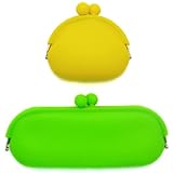 kilofly Candy Color Soft Silicone Coin Purse & Multi-Purpose Pouch Combo Set