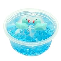 AZRtoys Slime Charms Mud - Cute Duck Crystal Plasticine Clay Toy Stress Relief Sludge Toys Gift for Kids Adult (Light Blue, 60ml)