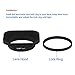 Haoge LH-E52T Universal Square Metal Screw-in Mount Lens Hood Shade for 52mm Canon Nikon Sony Leica Leitz Voigtlander Nikkor Panasonic Pentax Contax Olympus Lens and Other 52mm Filter Thread Lens