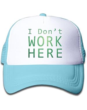 I Don't Work Here Kids AdjustableTrucker Visor Cap Infant Trucker Hat