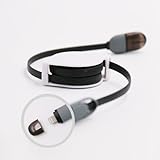 Auxiwa 2 IN 1 Retractable Charging Cable, 3ft Micro USB Connectors, Tangle-free Charger for iPhone iPad iPod Samsung HTC Nexus (Black)