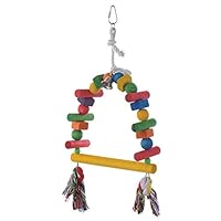 Vipeco Colorful Parrot Hanging Swing Bird Parakeet Budgie Cockatiel Cage Chew Toy