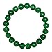 BRCbeads Gemstone Bracelets Green Jade Enhance Color Natural Gemstone Birthstone Handmade Crystal Beads Elastic Stretch 10mm 7.5 Inch with Gift Box Unisex
