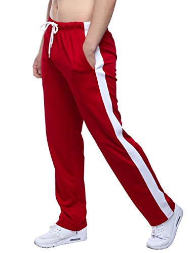Hequ men s elastic waist drawstring striped lounge trou…