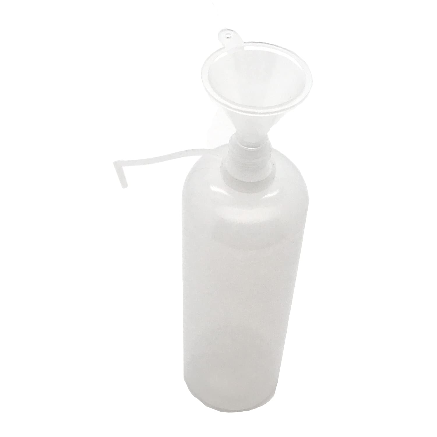 5 Pcs Needle Tip Bottle, 4 Ounce Precision Tip Applicator Bottles, with 2 Pcs Mini Funnel for Paper Quilling DIY Craft, White Lid
