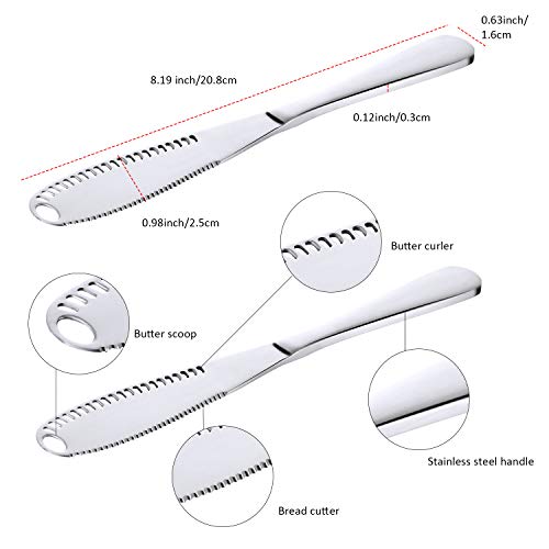 image for Mudder 3 Pack Stainless Steel Butter Spreader Knife, 3 in 1 Kitchen Ga