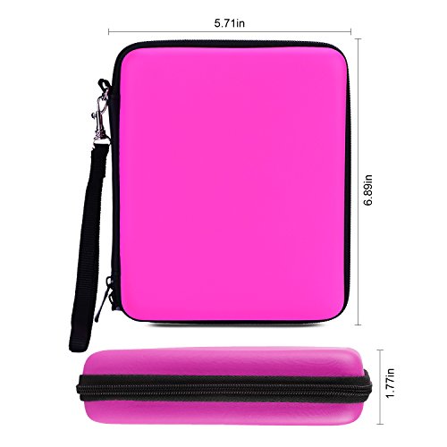 AKWOX Carrying Case for Nintendo 2DS with 8 Game Holders (Pink)