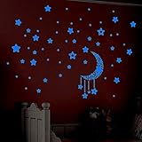 DEESEE(TM) NewA Set Kids Bedroom Fluorescent Glow In The Dark Stars Wall Stickers
