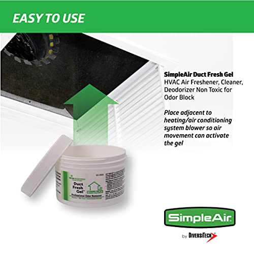 SimpleAir Duct Fresh Gel HVAC Air Freshener, Cleaner, Deodorizer Non