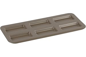 Gobel 380 x 180 mm Non-Stick 6-Hole Financier Mould, Brown