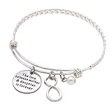 Melix Stainless Steel Mother Daughter Bangle Bracelet Adjustable, Gift For Mom From Daughter
