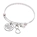 Melix Stainless Steel Mother Daughter Bangle Bracelet Adjustable, Gift For Mom From Daughter