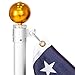 Best Choice Products 16ft Telescopic Aluminum Flagpole w/ American Flag and Gold Ball - Multicolor