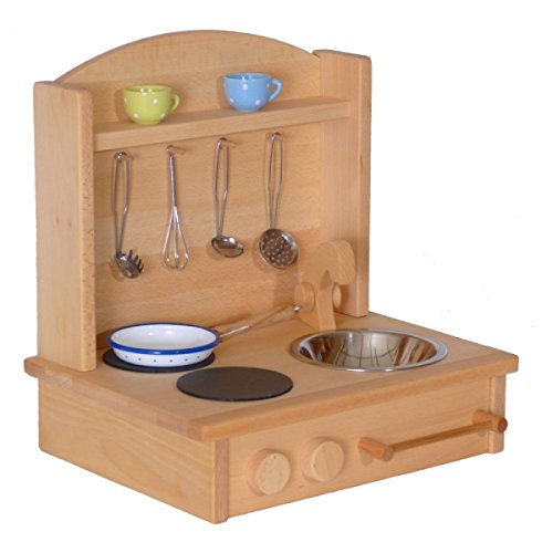 Kinderherd Zwerg 2012G Massivholz - Kinder-Tischküche - Spielständer-Küche … – Bild 4