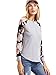 ROMWE Women's Long Sleeve Top Casual Floral Print T-shirt Tee