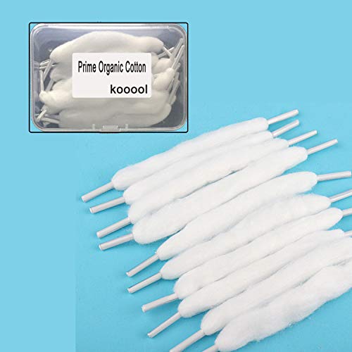 Prime Organic Cotton Organic Shoelace Style Cotton for DIY Project- (1 bag) 10 Pcs Preloaded Shoelace Style Cotton - Better than bacon cotton - Thumbnail 4