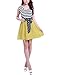 Allegra K Women Sleeveless Striped Summer Mini Skater Dress